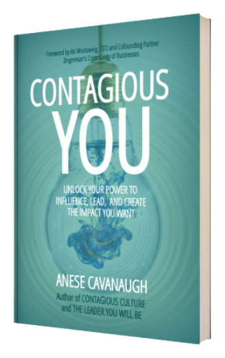 Teal cover of the new edition of Contagious You by Anese Cavanaugh
